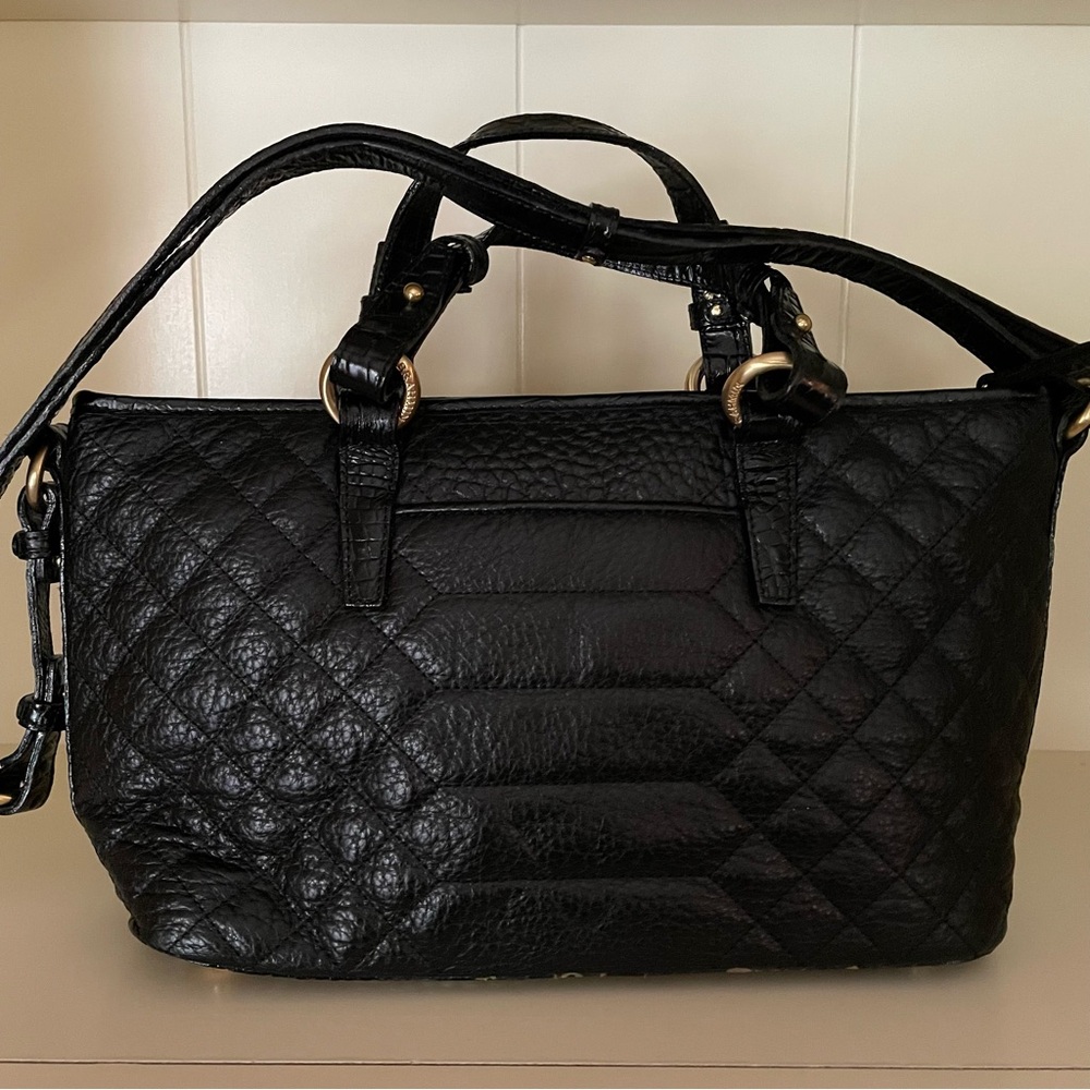 BRAHMIN BLACK MINI ASHER HEMLOCK MELBOURNE BAG - Picture 3 of 15